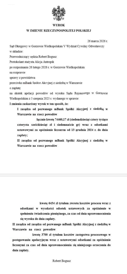 Skan — sprawa przeciwko mBank